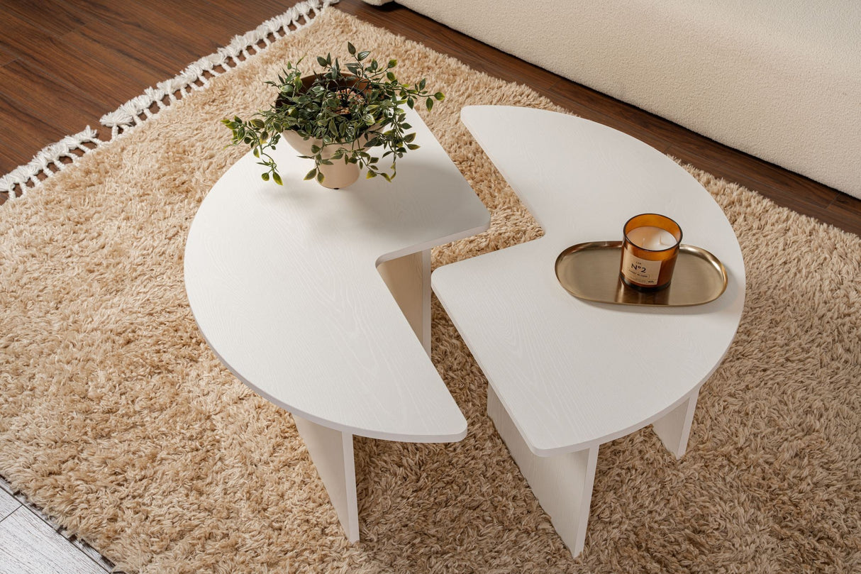Măsuță de cafea Moira, Diverse culori - Wood white | SKU: 241NRD1404 | Măsuță de cafea Moira, varianta Wood white, produs pentru amenajarea locuinței, disponibil online în România la CasaMob