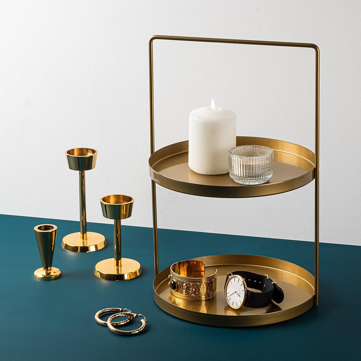 Accesoriu metalic decorativ Tilos-B - Gold, Aur, 21x33x21 cm