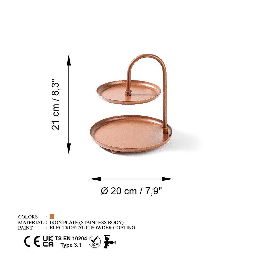 Accesoriu metalic decorativ Decorative Metal Accessory Artistic 3, Cupru, 20x21 cm