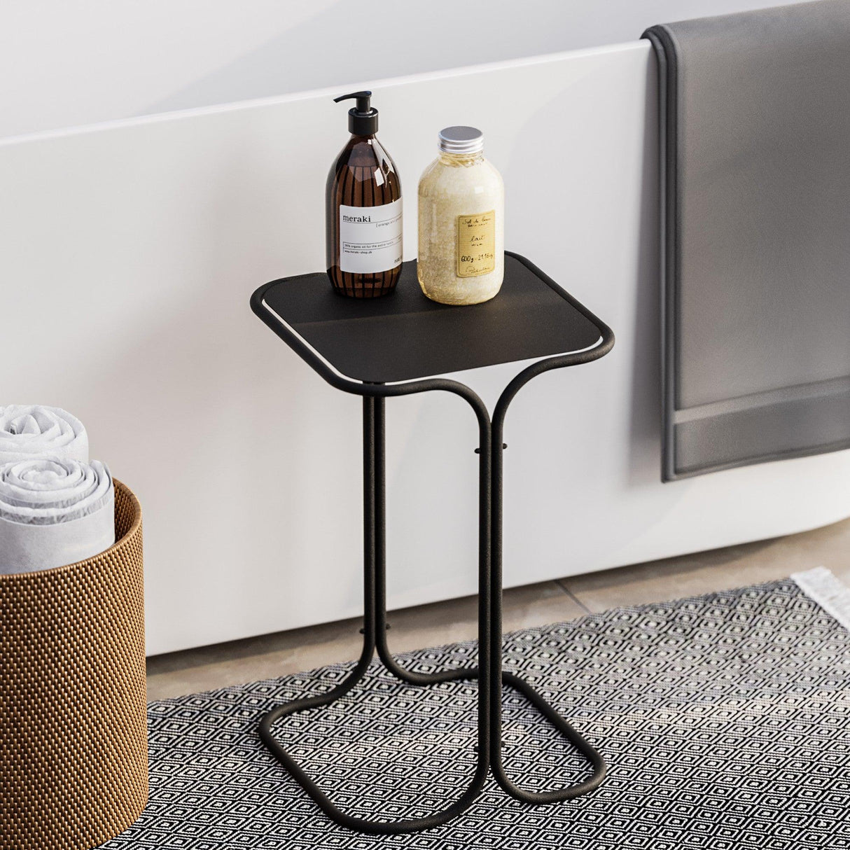 Masuta de cafea Coffee Table Elegance 1, Negru, 30x52x30 cm