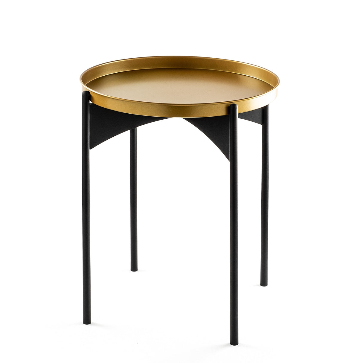Măsuță de cafea Shb-002, Negru - Auriu, 44x44x57 cm