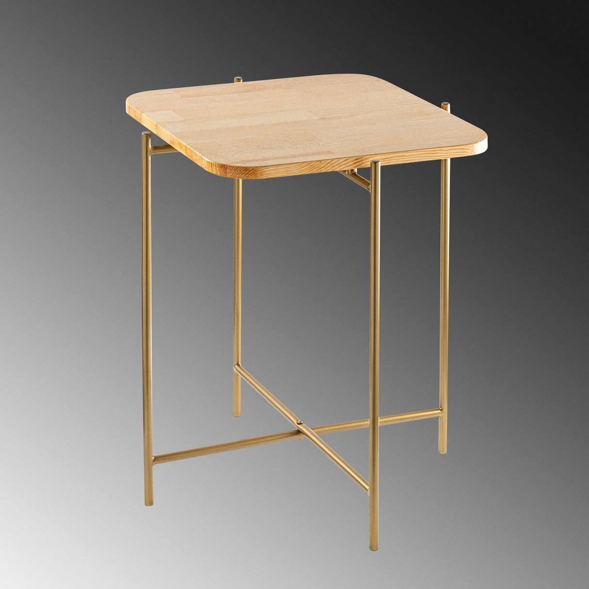 Măsuță de cafea SHB-005-A, Aur, 46x56x46 cm