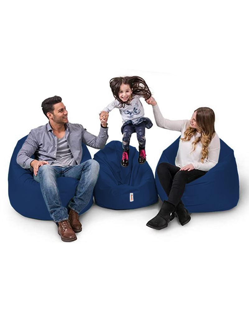 Fotoliu puf, Bean Bag, Ferndale, 100 cm, impermeabil, 100 x 100 x 20 cm - Albastru inchis, SKU 248FRN1286