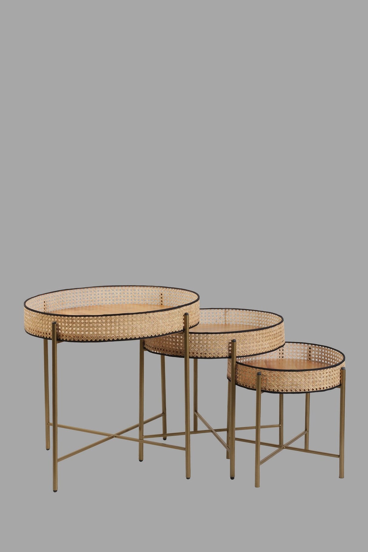 Set de măsuțe de cafea Kolezyum, Diverse culori, Diverse configurații, Ø45x40 cm - Antichizat - 3 bucăți | SKU: 253NSR1247 | Set de măsuțe de cafea Kolezyum, Ø45x40 cm, varianta Antichizat - 3 bucăți, produs pentru amenajarea locuinței, disponibil online în România la CasaMob