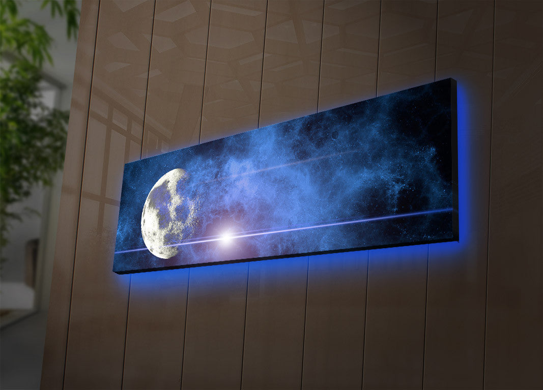 Tablou canvas cu LED 3090DACT-54, Multicolor, 30x90x3 cm