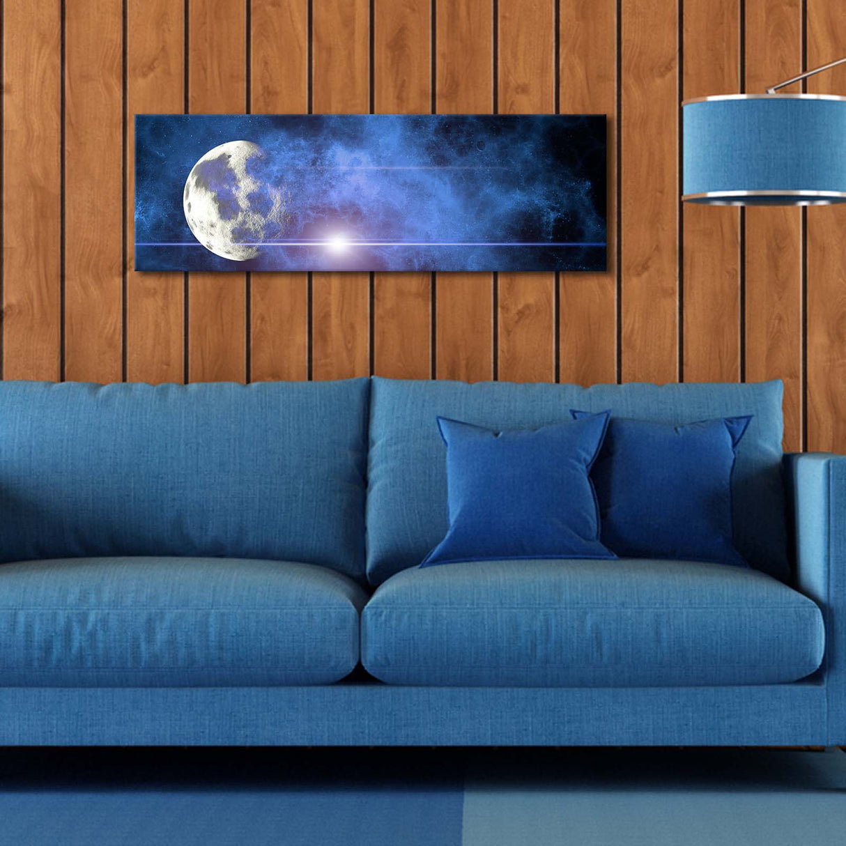 Tablou canvas cu LED 3090DACT-54, Multicolor, 30x90x3 cm