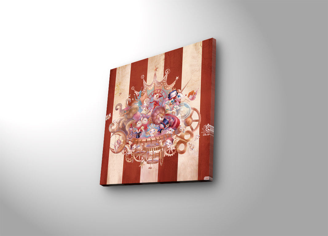 Tablou canvas cu LED 2828İACT-36, Multicolor, 28x28x3 cm