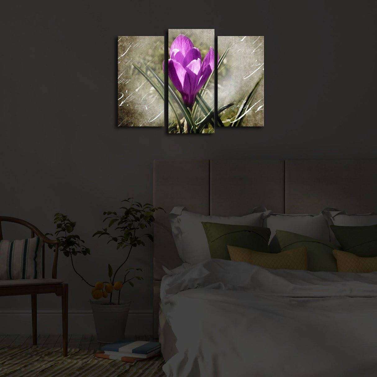 Tablou Canvas cu Led 3PATİACT, Multicolor, 66x45 cm