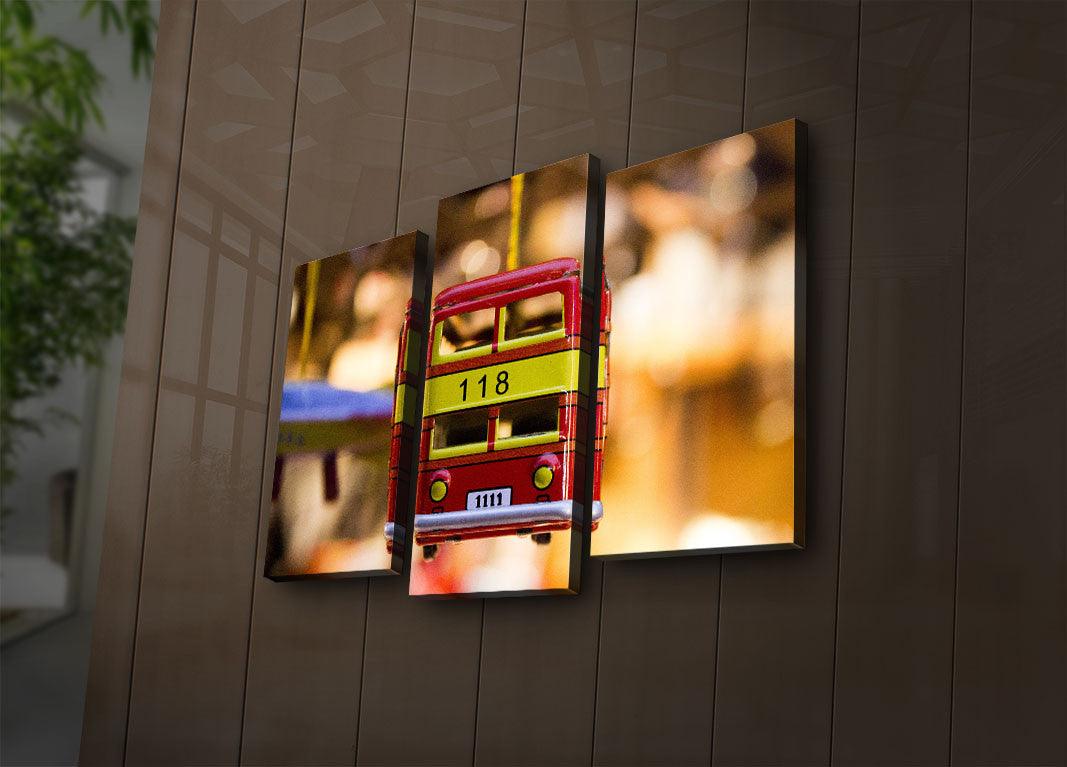 Tablou Canvas cu Led 3PATİACT, Multicolor, 66x45 cm