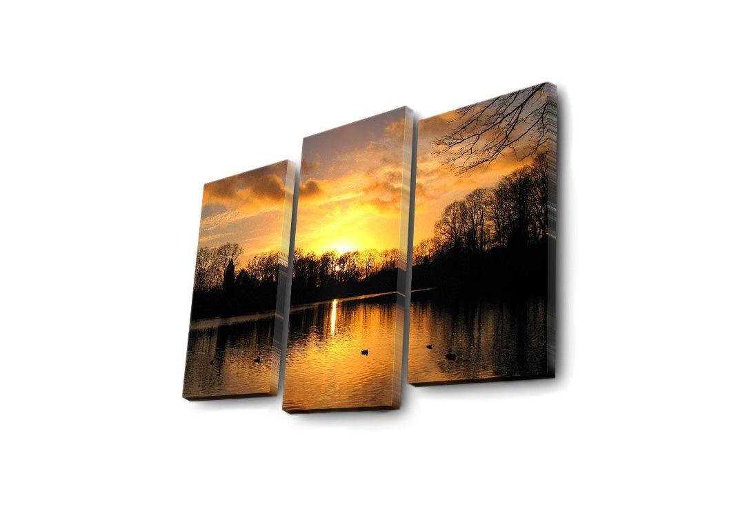 Tablou Canvas cu Led Herastrau, Multicolor, 66 x 45 cm