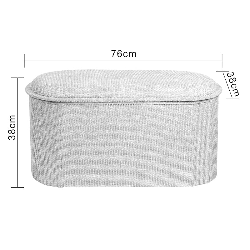 Taburet cu depozitare Trebia, Stofă, Diverse culori, 76x38x38 cm - Crem | SKU: 257-000052 | Taburet cu depozitare Trebia, Stofă, 76x38x38 cm, varianta Crem, produs pentru amenajarea locuinței, disponibil online în România la CasaMob