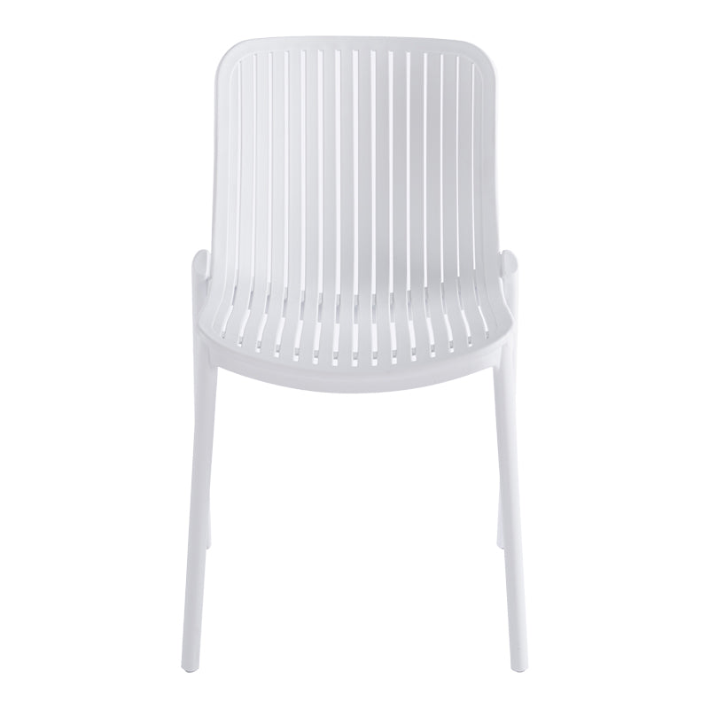 Scaun exterior stivuibil Teragi, Polipropilenă, Alb, 58x44x82 cm