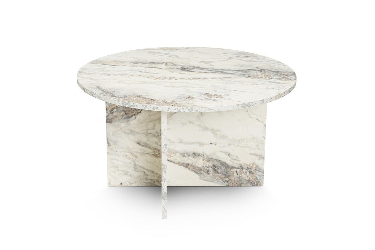 Măsuță de cafea Harmoni, Freesia marble, 80x80x45 cm