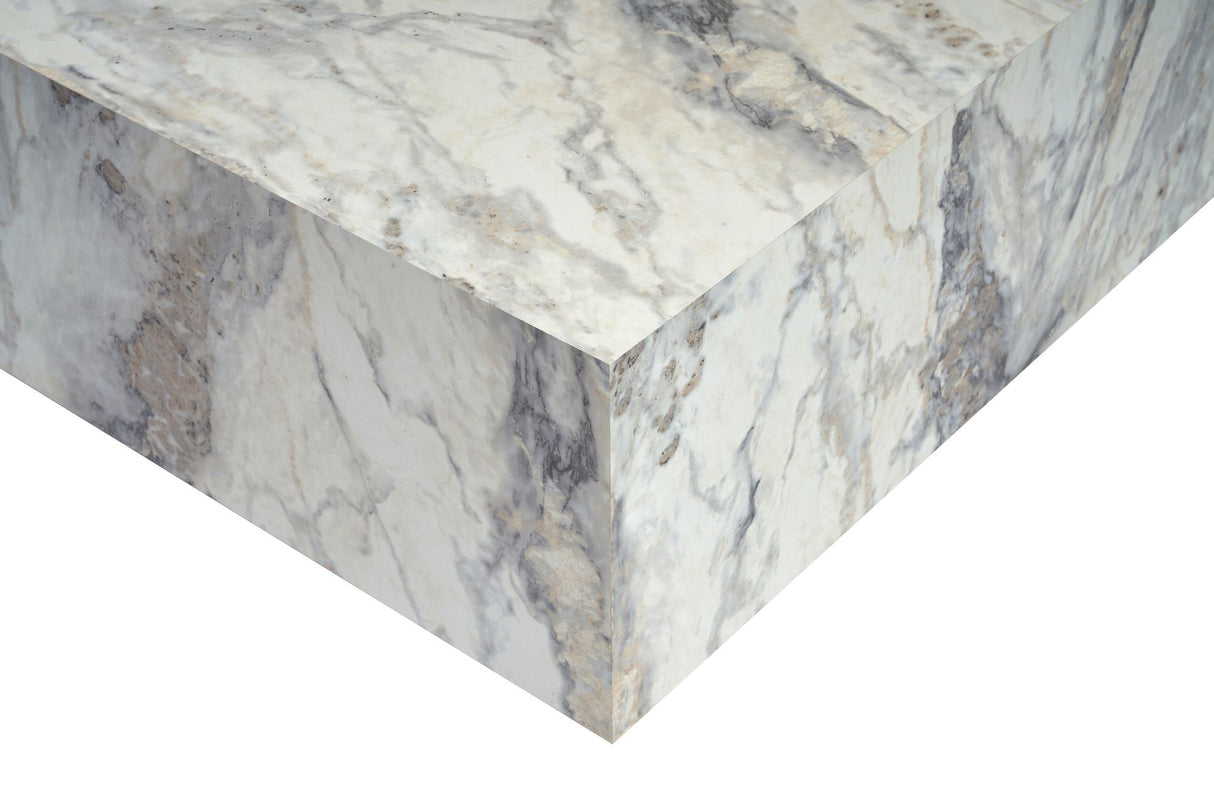 Măsuță de cafea Prizma, Freesia marble, 90x90x35 cm