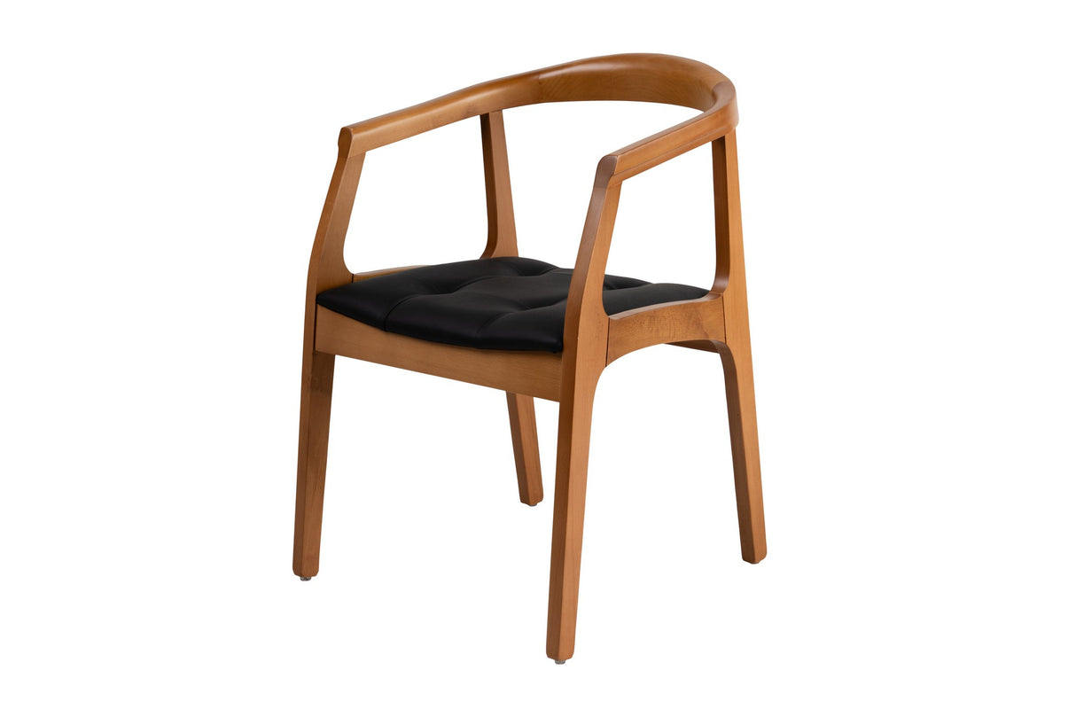 Scaun Mira, Stejar - Negru, 54x57x75 cm