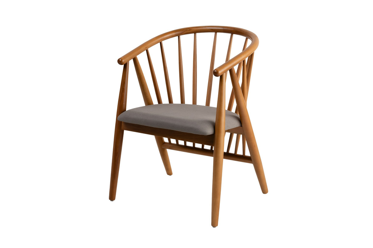 Scaun Doris, Stejar - Gri, 58x56x82 cm