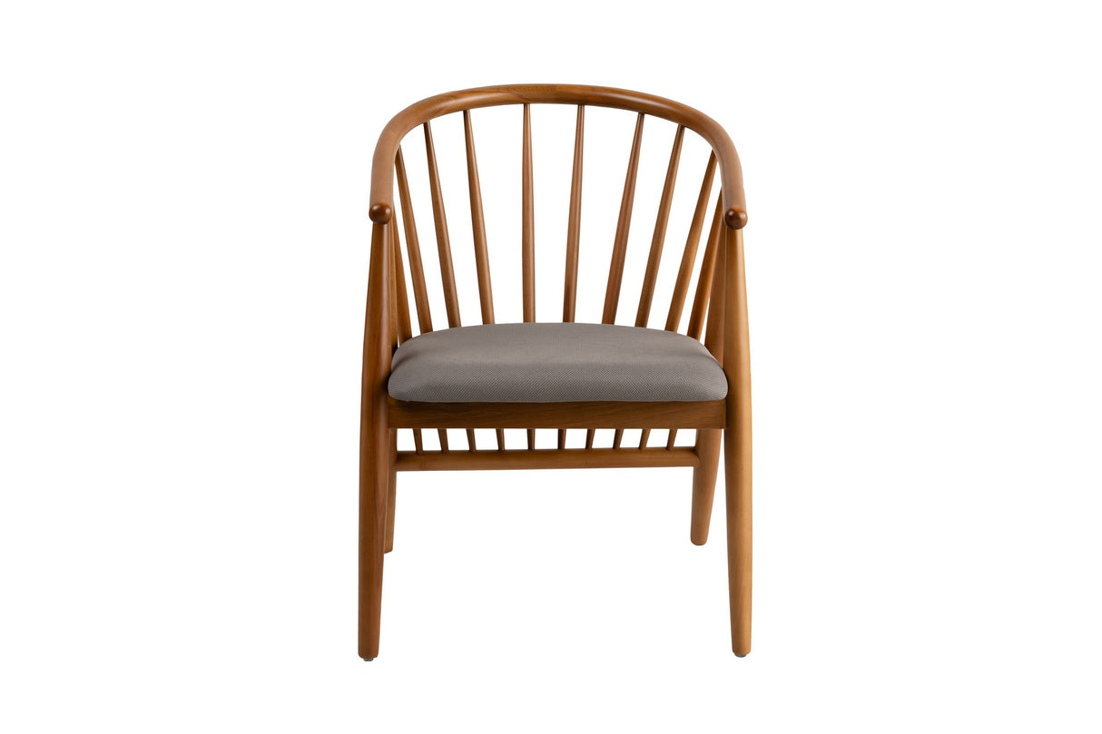Scaun Doris, Stejar - Gri, 58x56x82 cm