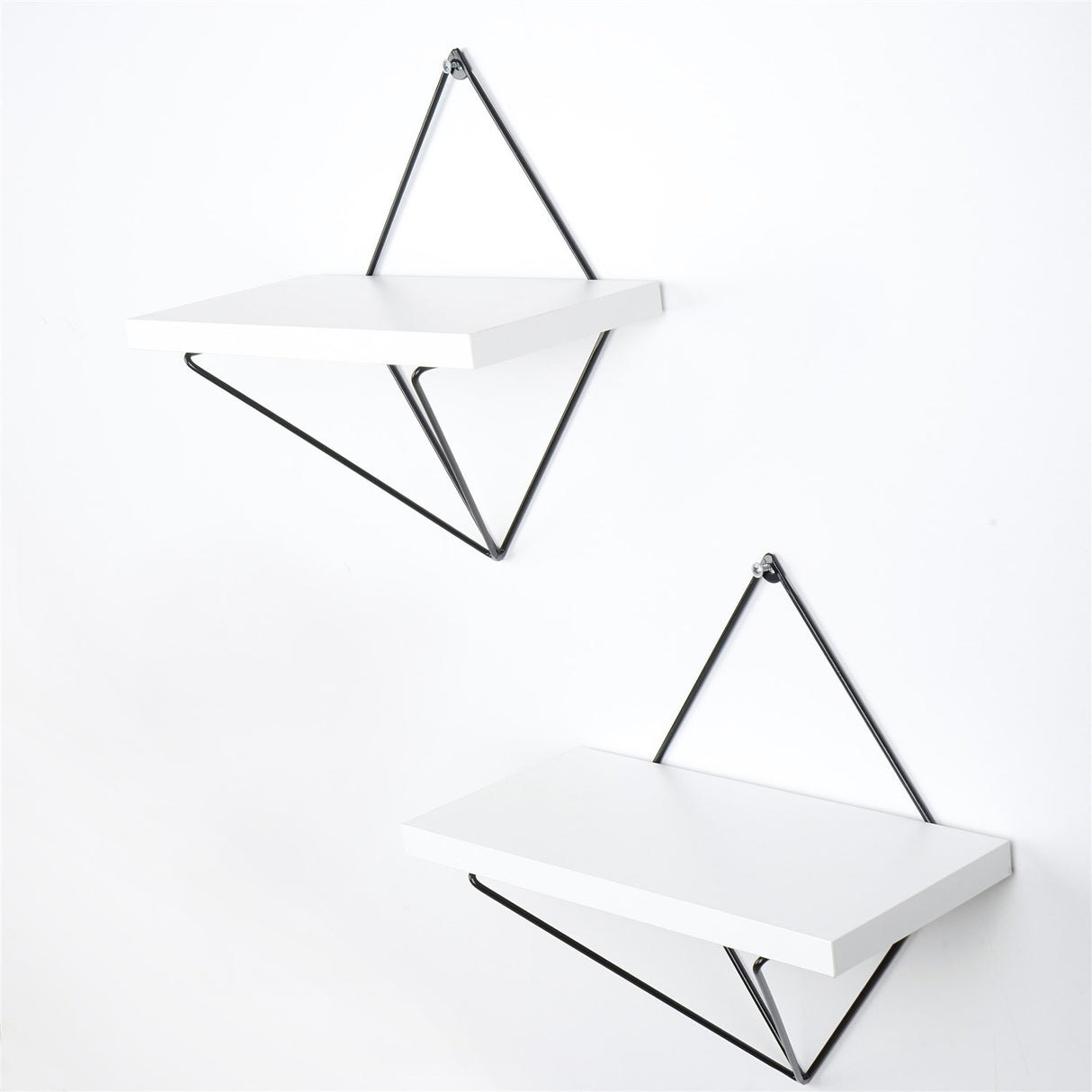 Raft de perete Wr060, Negru - Alb, 30x14x30 cm