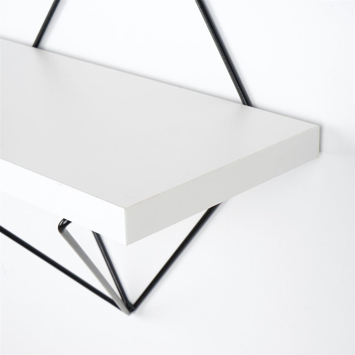 Raft de perete Wr060, Negru - Alb, 30x14x30 cm