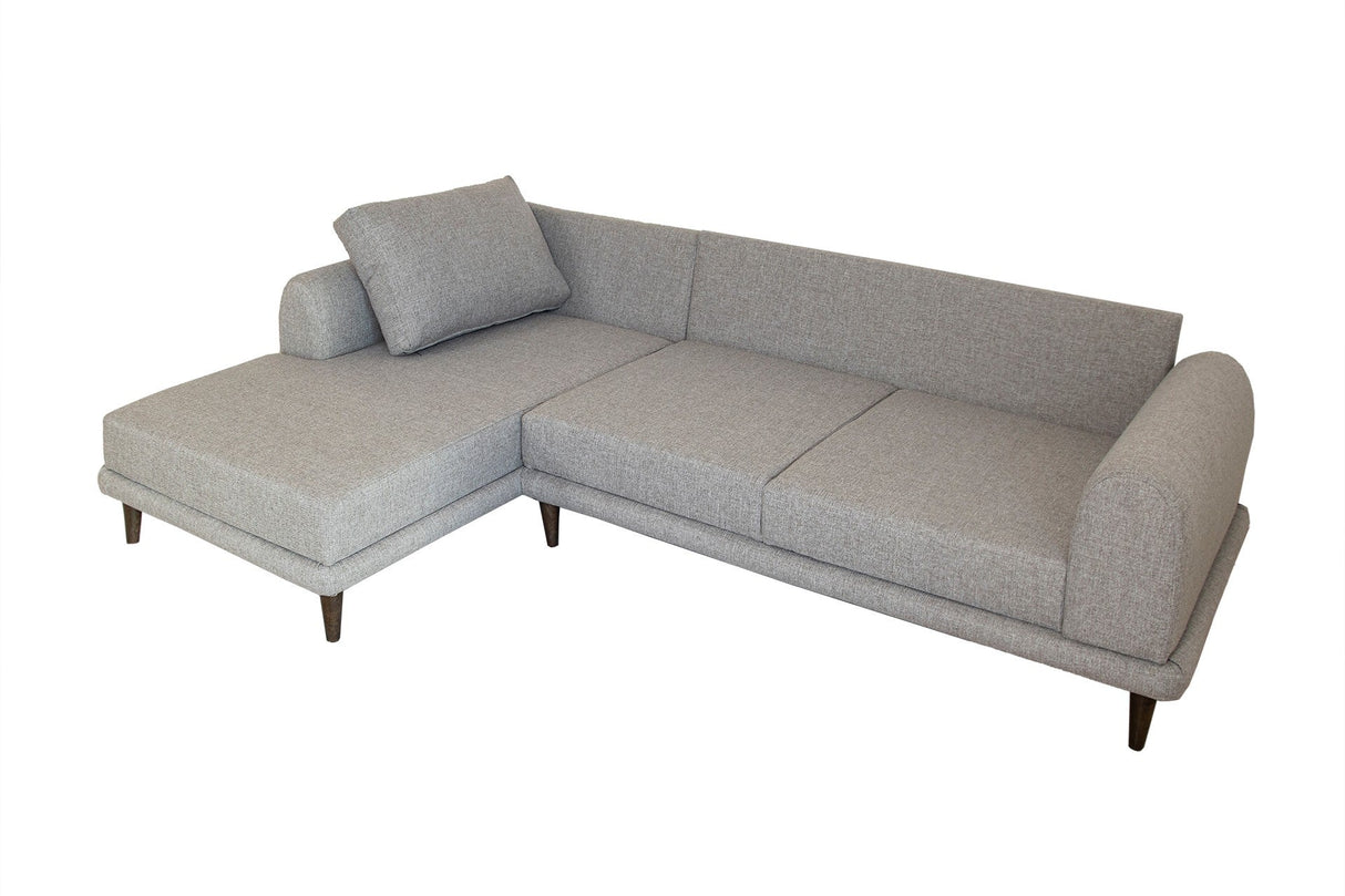 Canapea extensibilă de colț Nero, NQ6-149, Gri, 160x90x78 cm