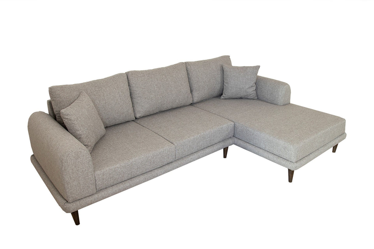 Canapea extensibilă de colț Nero, NQ6-150, Gri, 160x90x78 cm