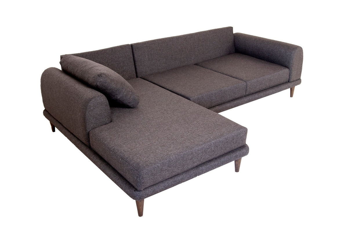 Canapea extensibilă de colț Nero, NQ6-188, Gri, 160x90x78 cm