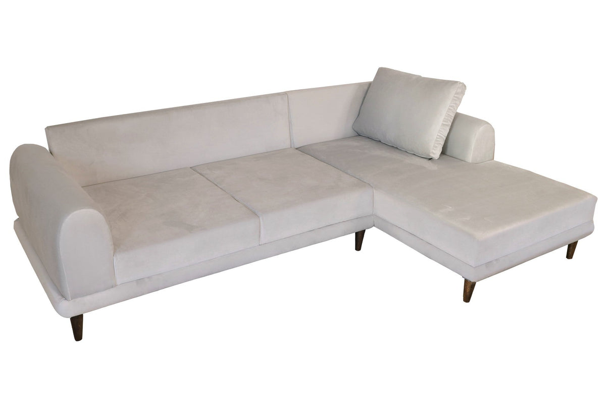 Canapea extensibilă de colț Nero, NQ6-249, Gri, 160x90x78 cm