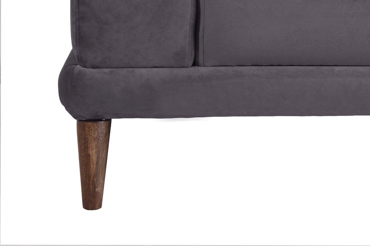 Canapea extensibilă de colț Nero, NQ6-185, Gri, 160x90x78 cm