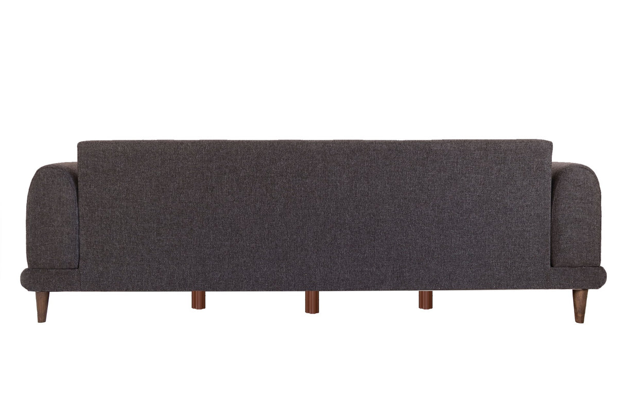 Canapea fixă 3 locuri Nero - NQ6-175, Gri închis, 220x90x68 cm
