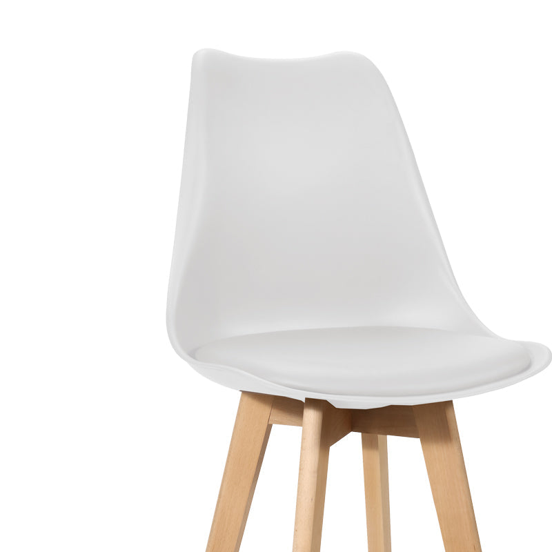 Taburetul Bar Gaston alb pp-pu lemn Natural 56x48x104cm - Alb