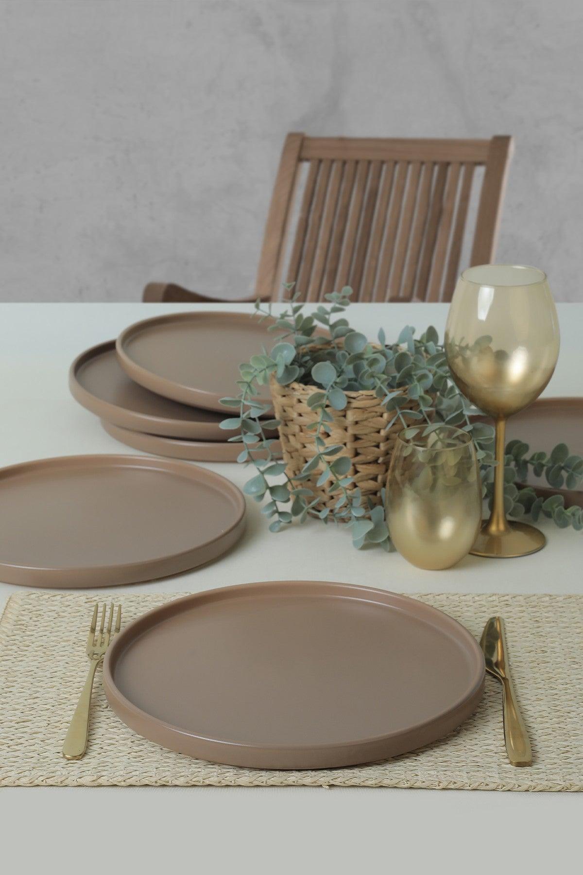 Set farfurii, Taupe Mat, 27 cm