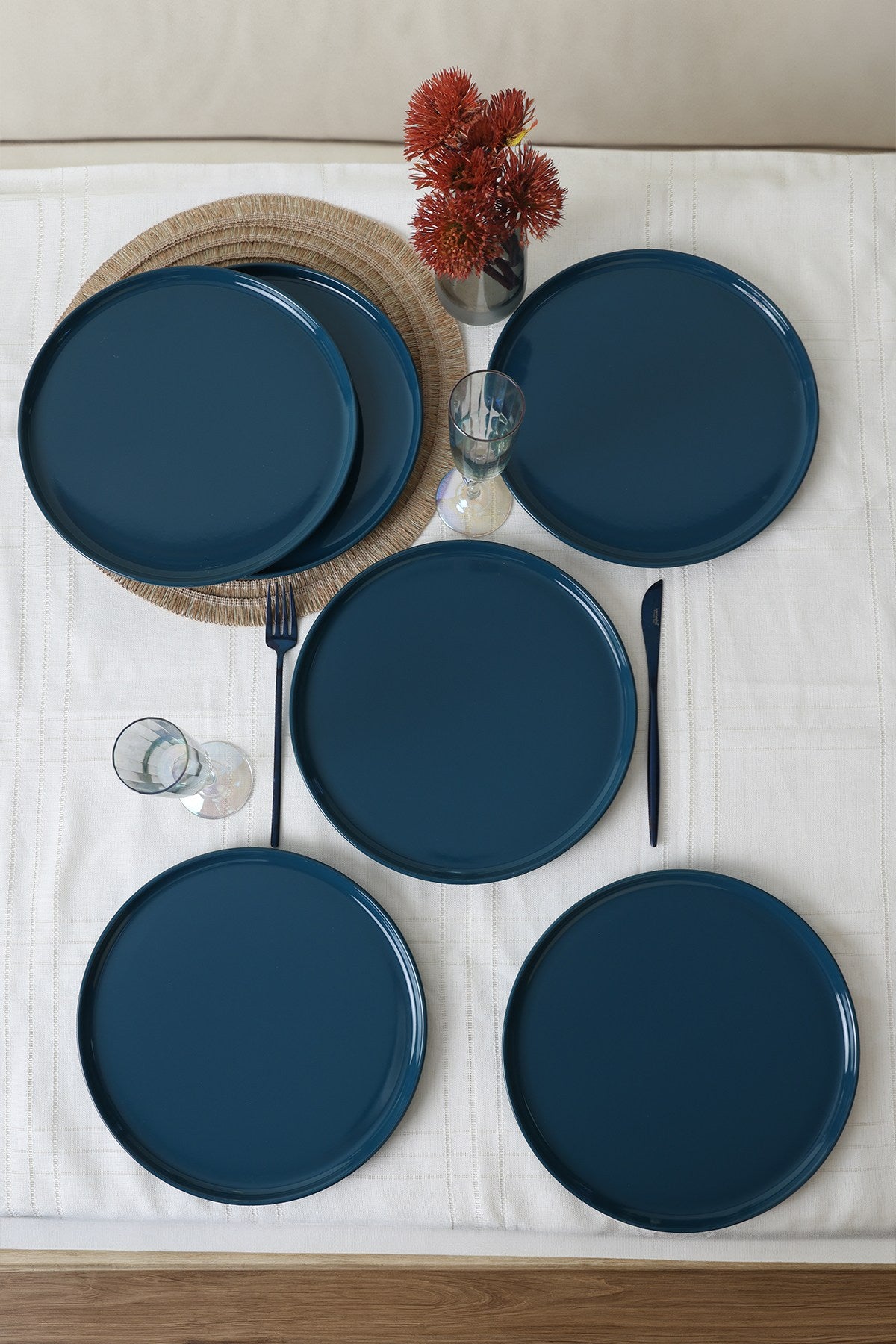 Set de farfurii 6 bucăți ST039028F00041800041800000, Albastru închis