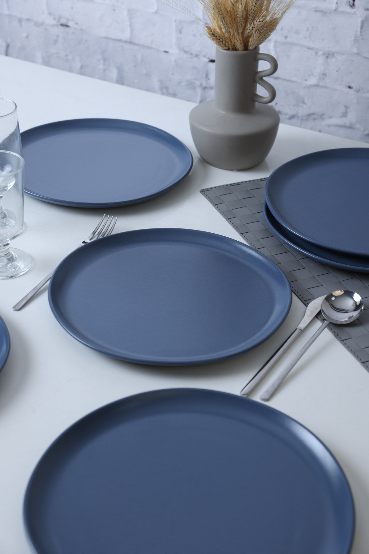 Set de farfurii 6 bucăți X00018763, Albastru