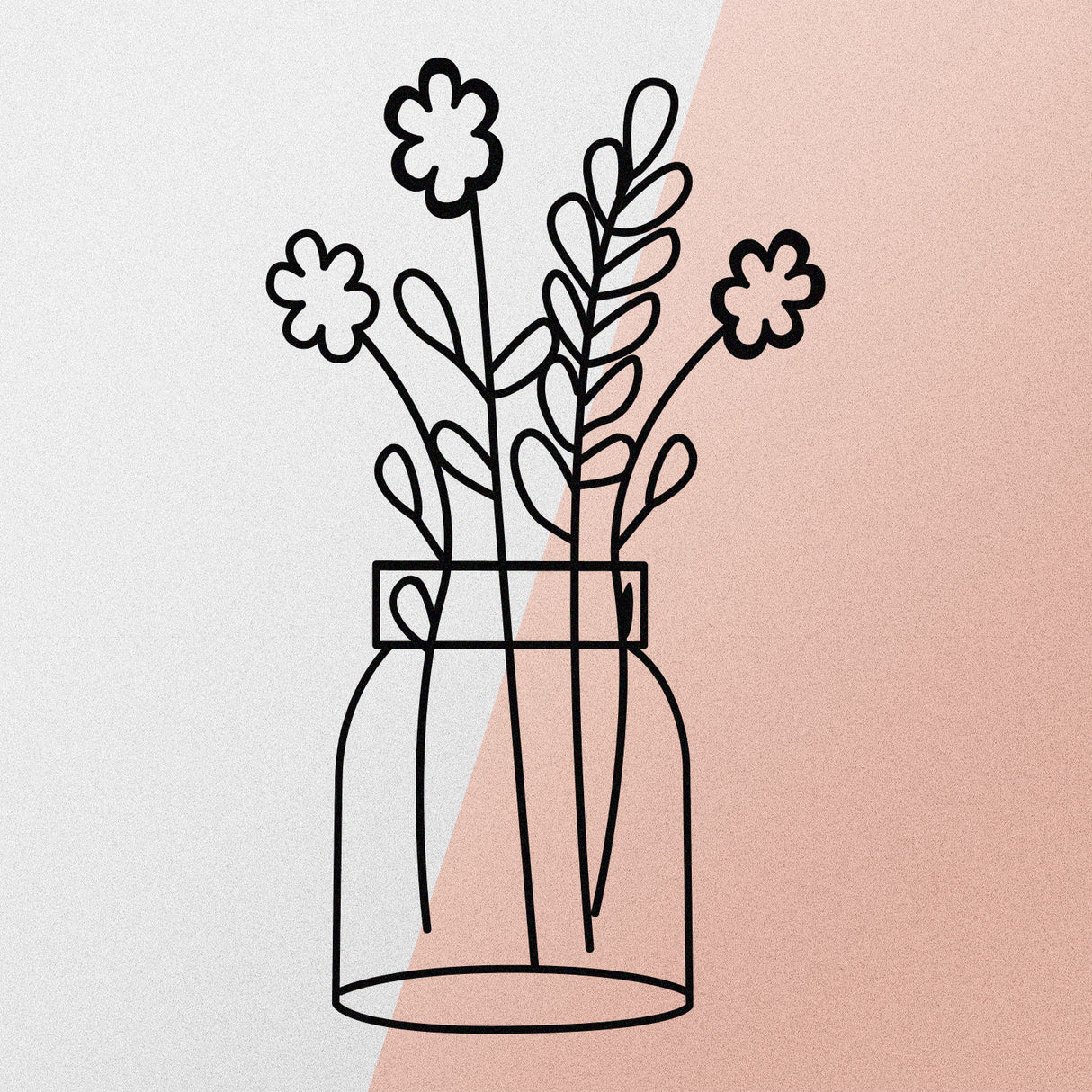 Decorațiune de perete din metal Flower 3 Metal Wall Decor, Negru, 40x70x0 cm