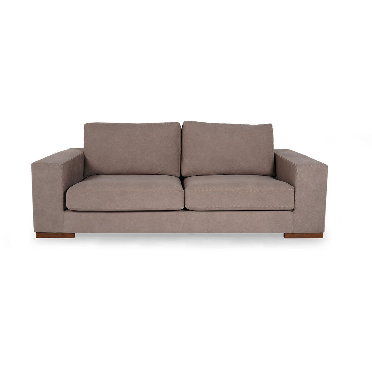 Canapea fixă 2 locuri Nplus, Maro, 204x102x80 cm