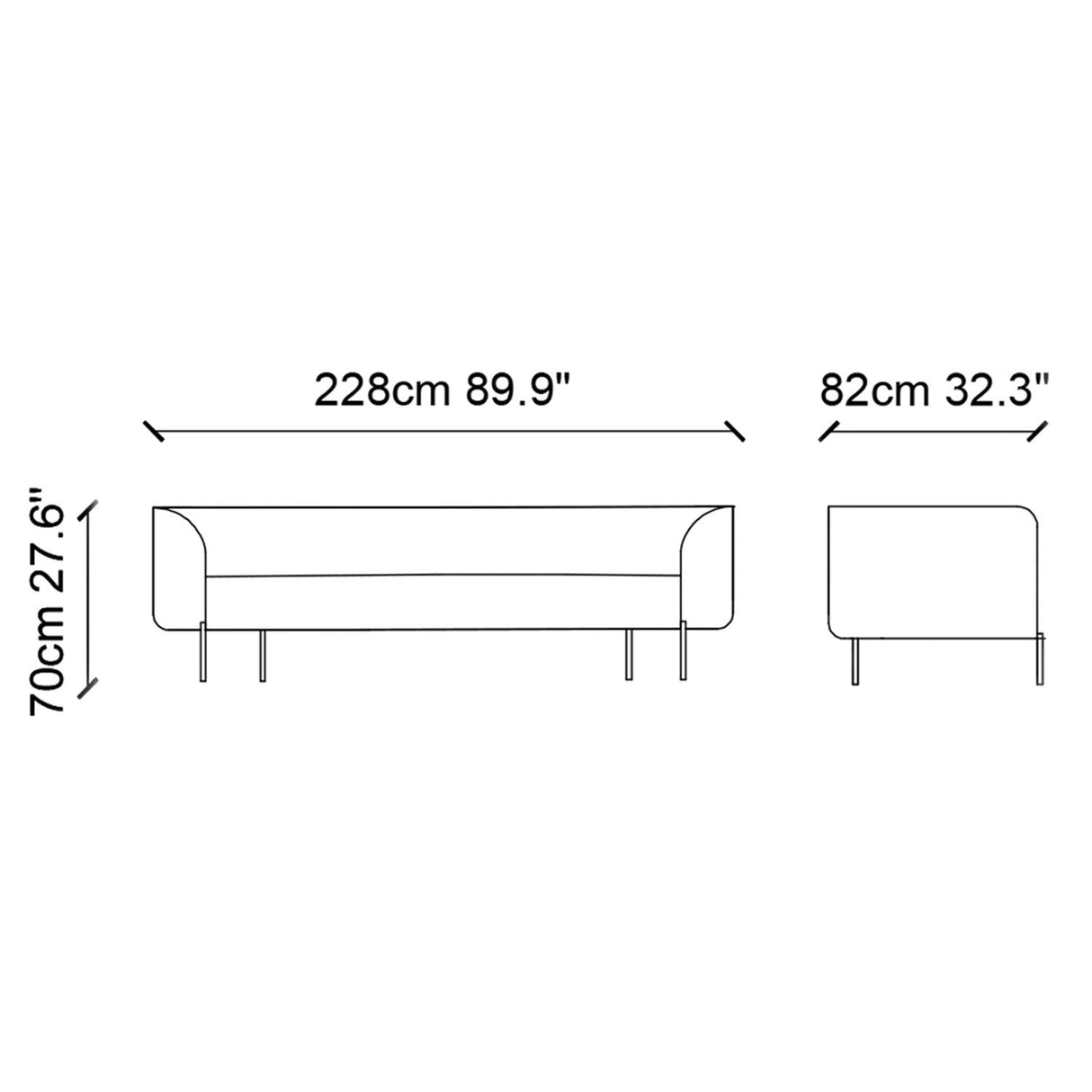 Canapea fixă Macaroon, Diverse culori, Diverse configurații, Diverse dimensiuni - Crem - 228x82x70 cm - 3 locuri | SKU: 291NDS1305 | Canapea fixă Macaroon, varianta Crem - 228x82x70 cm - 3 locuri, produs pentru amenajarea locuinței, disponibil online în România la CasaMob