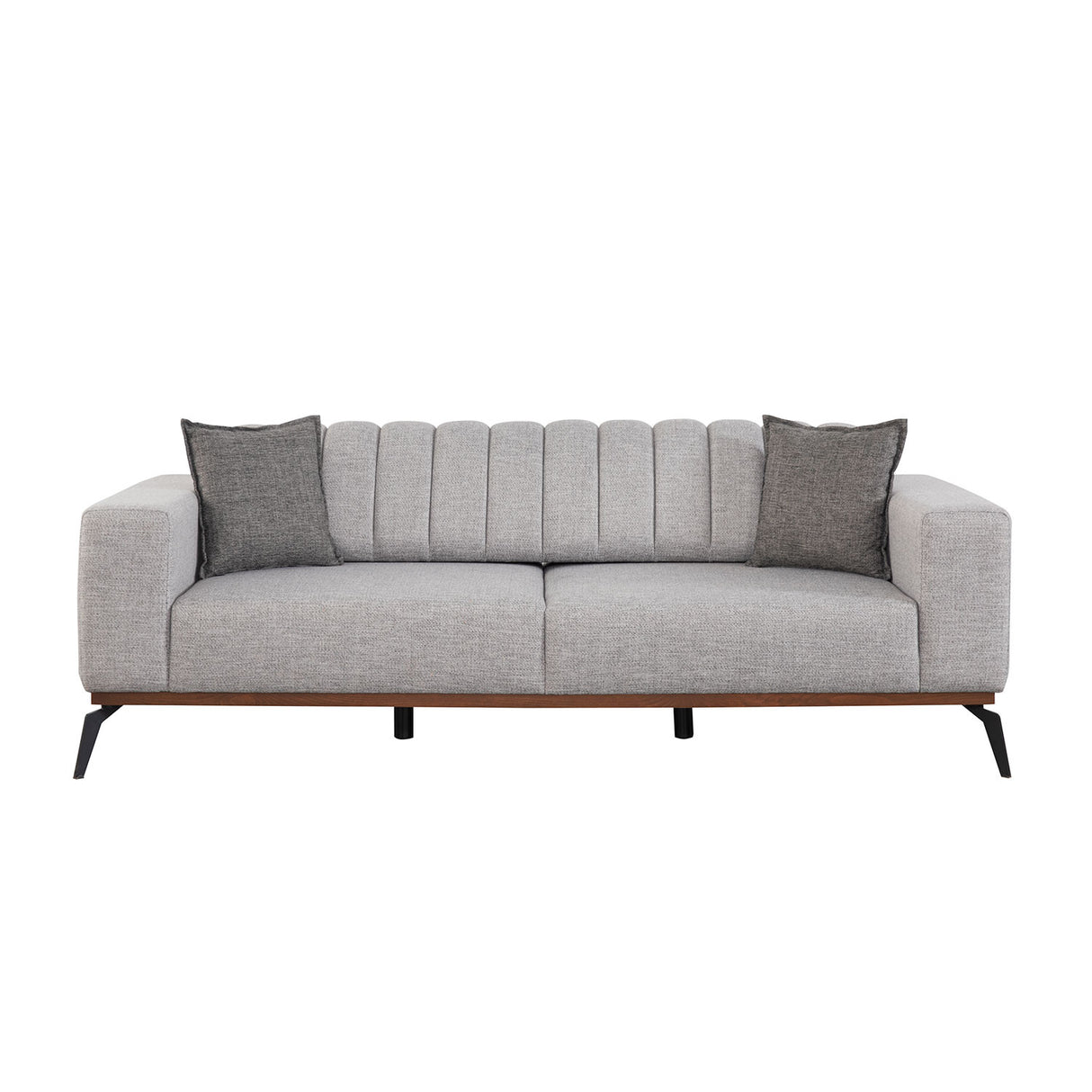 Canapea extensibilă 3 locuri Paris, Gri, 220x95x65 cm