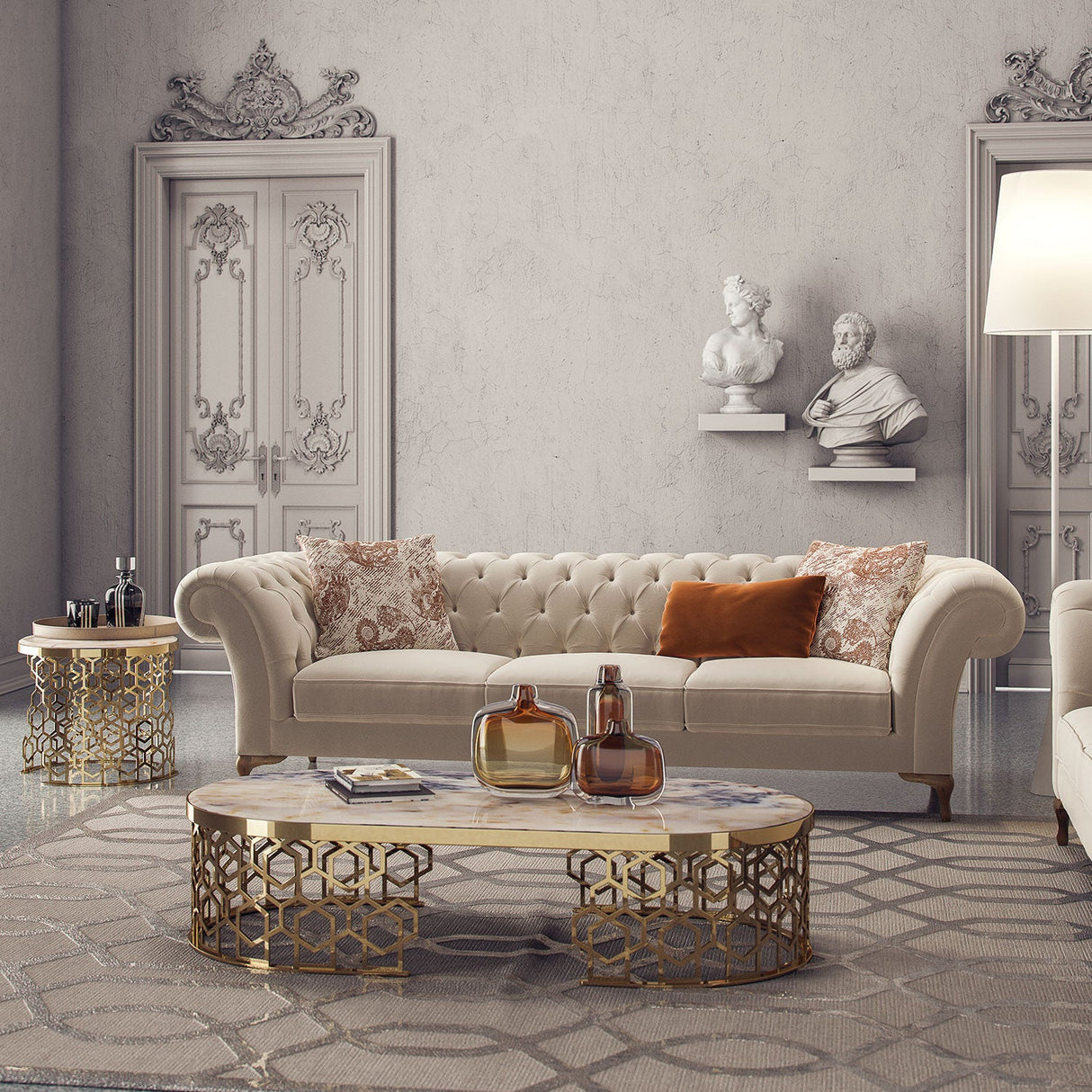Canapea fixă Bianca, Crem, Diverse configurații, Diverse dimensiuni - 260x100x75 cm - 3 locuri | SKU: 291NDS1320 | Canapea fixă Bianca, Crem, varianta 260x100x75 cm - 3 locuri, produs pentru amenajarea locuinței, disponibil online în România la CasaMob