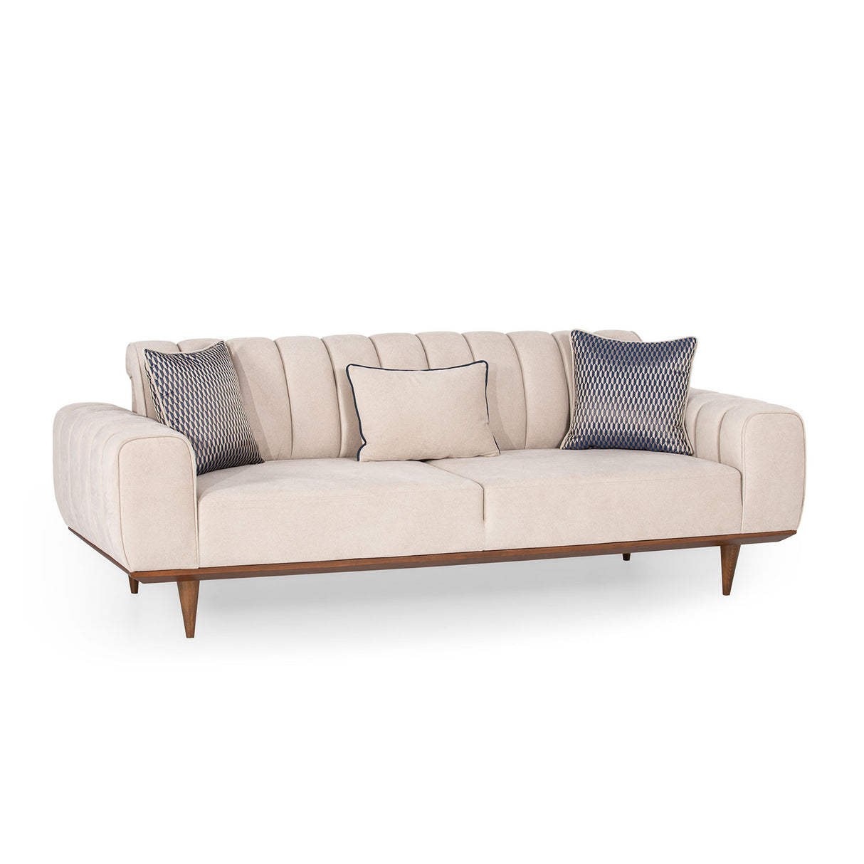 Canapea extensibilă 3 locuri Ivory, Crem, 223x95x82 cm