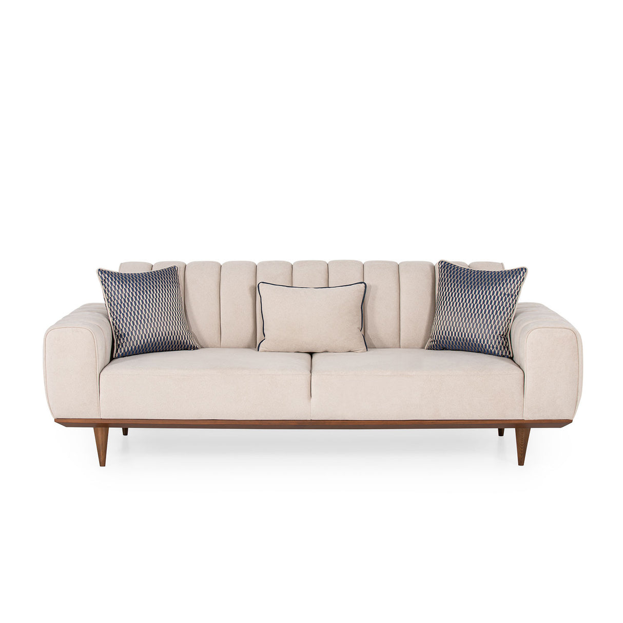 Canapea extensibilă 3 locuri Ivory, Crem, 223x95x82 cm