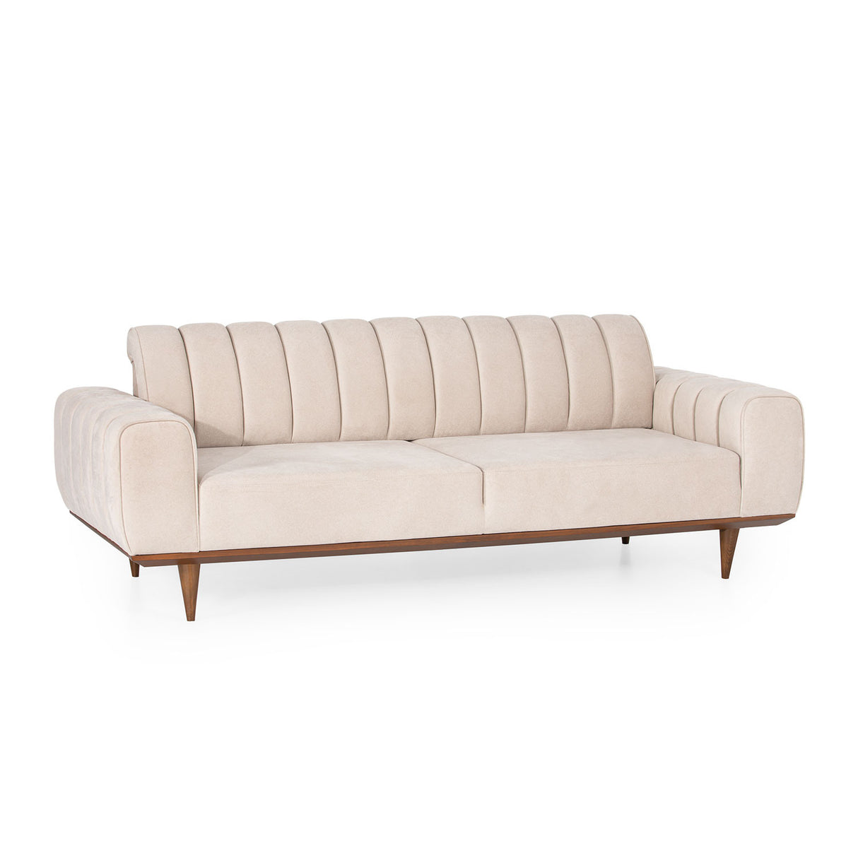 Canapea extensibilă 3 locuri Ivory, Crem, 223x95x82 cm