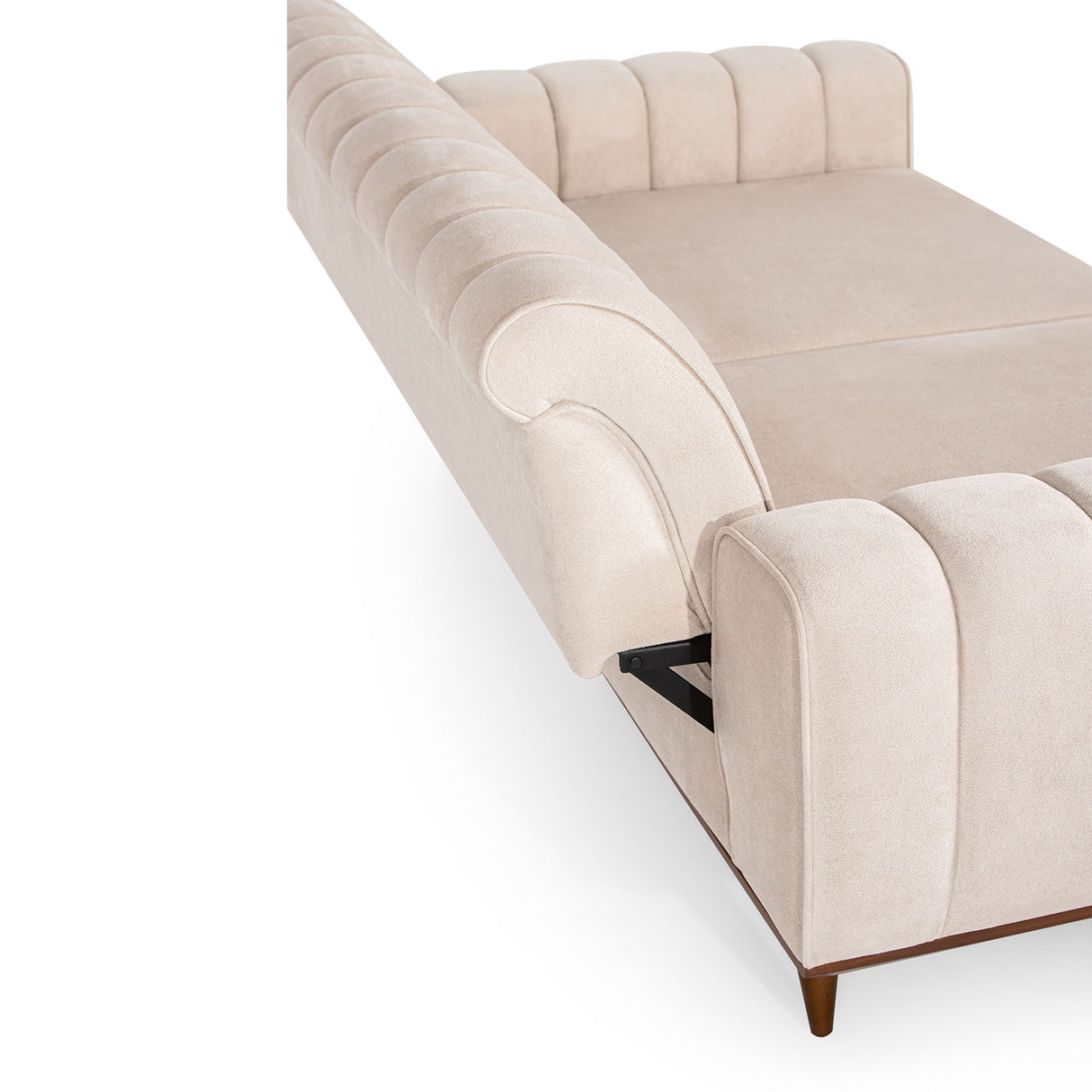 Canapea extensibilă 3 locuri Ivory, Crem, 223x95x82 cm