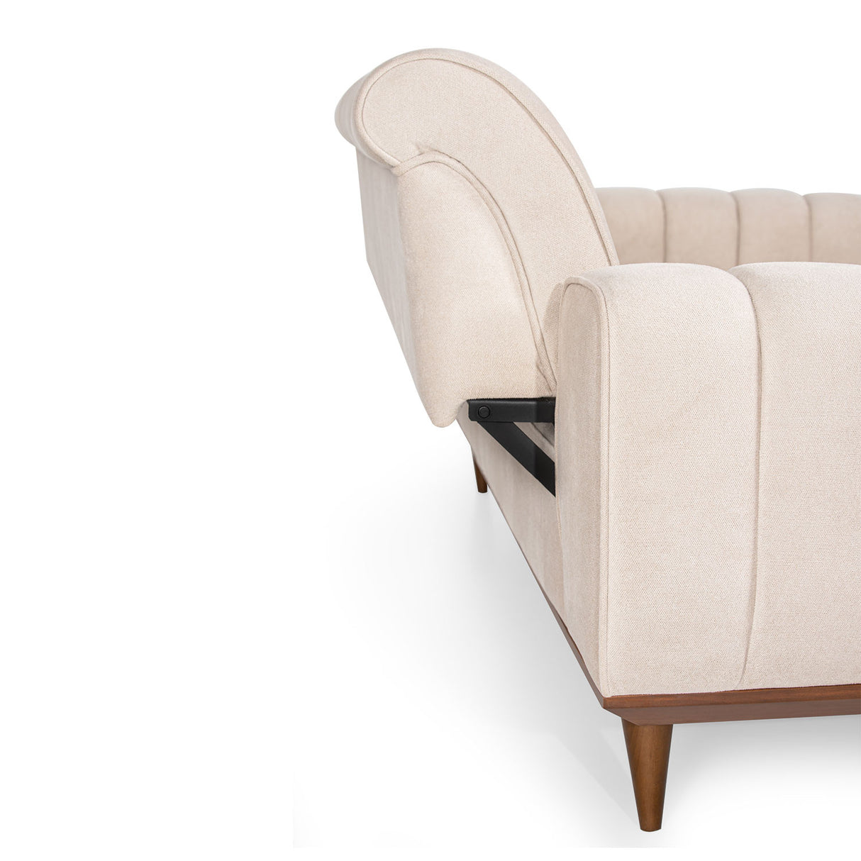 Canapea extensibilă 3 locuri Ivory, Crem, 223x95x82 cm