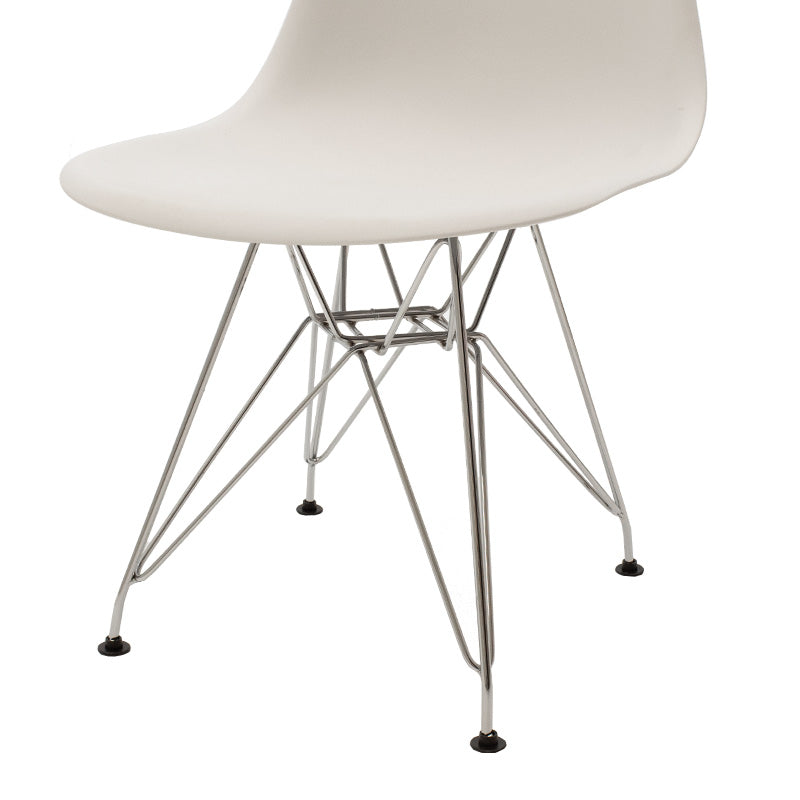 Scaun Adelle PP pet Gri cu picior inox 46x55x81cm - Scaun Adelle PP pet Gri cu picior inox 46x55x81cm