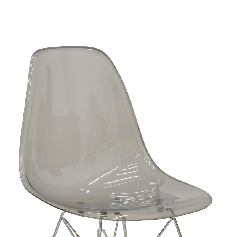 Scaun Adelle PP pet Gri cu picior inox 46x55x81cm - Scaun Adelle PP pet Gri cu picior inox 46x55x81cm