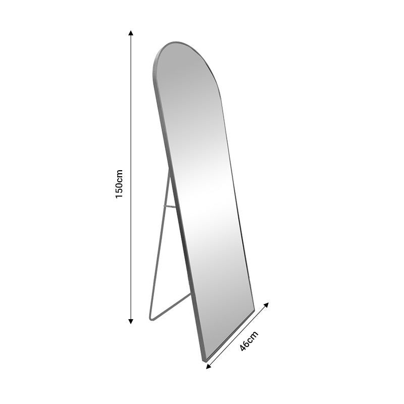 Oglinda Lorens, Aluminiu, Gri - Negru, 46x40x150 cm - Negru
