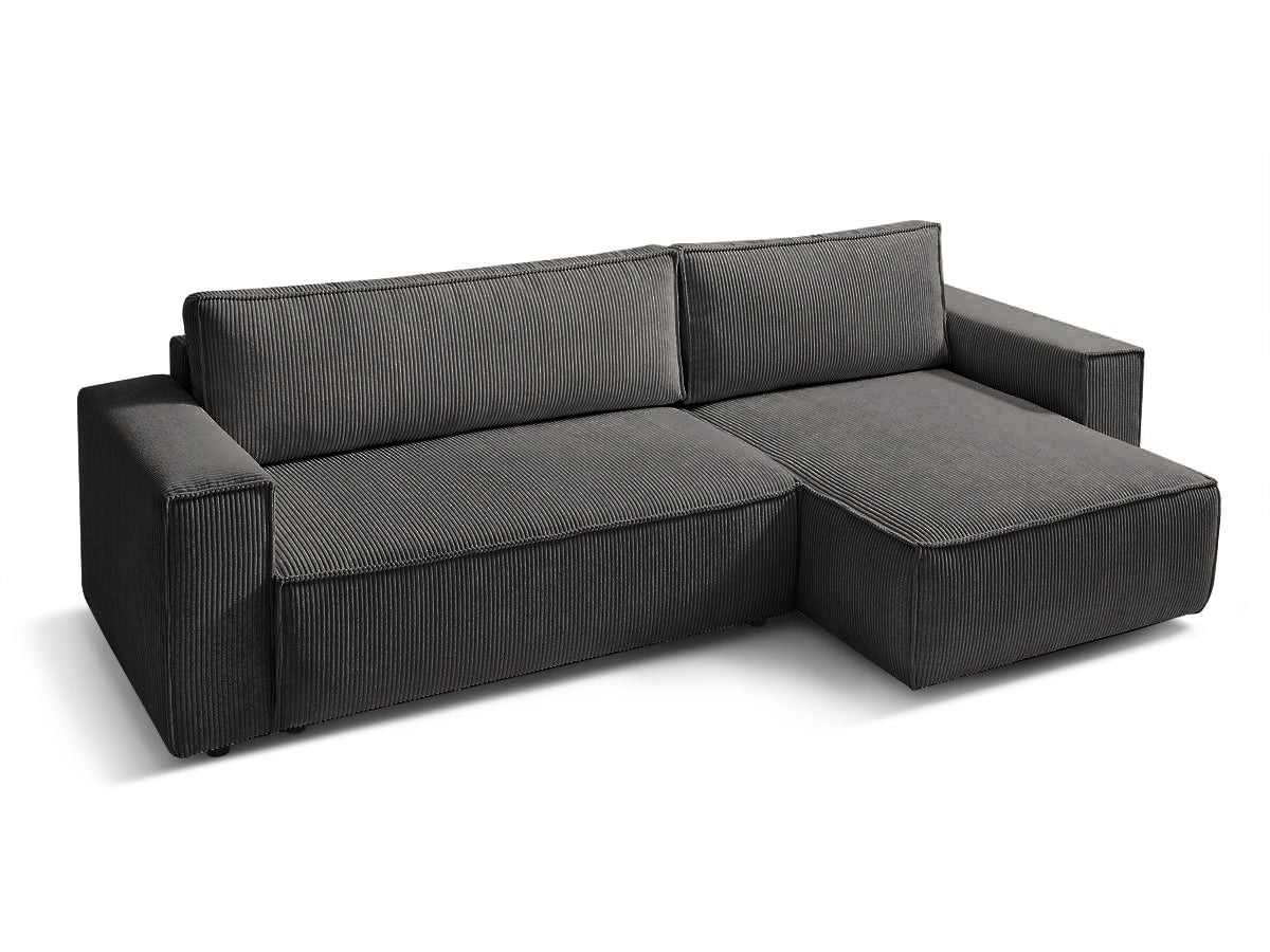 Canapea extensibilă cu depozitare Capri, Colț, Reversibilă, Diverse culori, 275x145x85 cm - Gri închis | SKU: 2SBD/FJ019 | Canapea extensibilă cu depozitare Capri, Colț, Reversibilă, 275x145x85 cm, varianta Gri închis, produs pentru amenajarea locuinței, disponibil online în România la CasaMob
