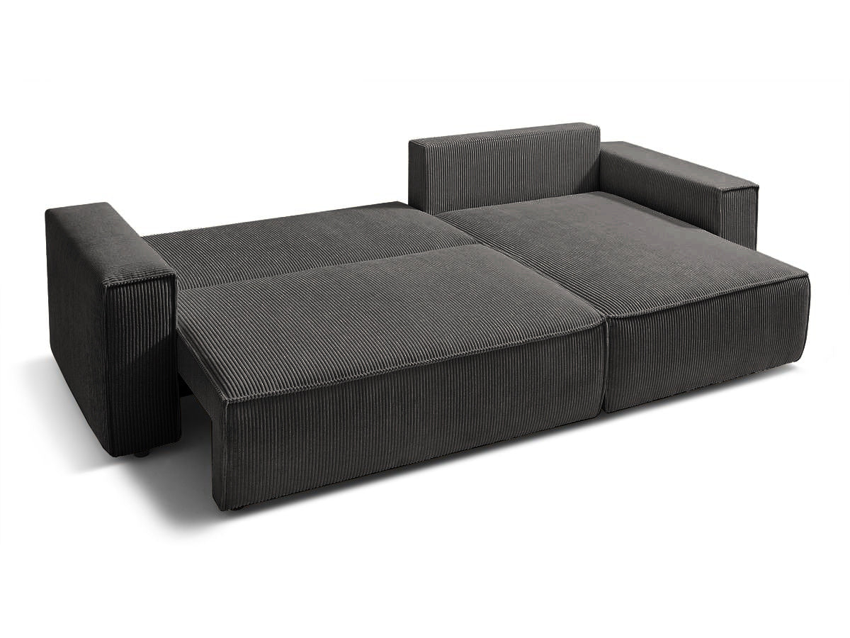 Canapea extensibilă cu depozitare Capri, Colț, Reversibilă, Diverse culori, 275x145x85 cm - Gri închis | SKU: 2SBD/FJ019 | Canapea extensibilă cu depozitare Capri, Colț, Reversibilă, 275x145x85 cm, varianta Gri închis, produs pentru amenajarea locuinței, disponibil online în România la CasaMob
