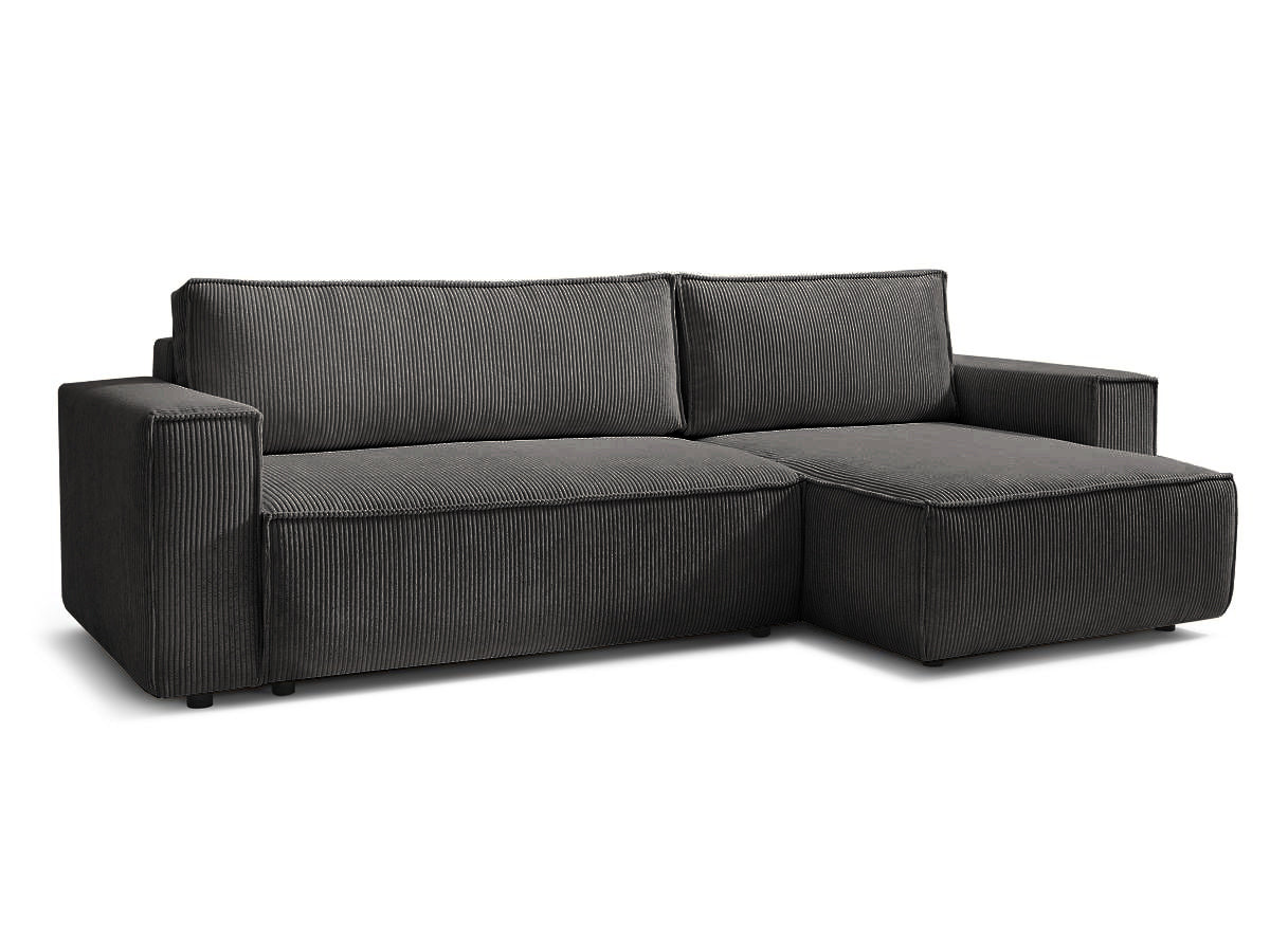 Canapea extensibilă cu depozitare Capri, Colț, Reversibilă, Diverse culori, 275x145x85 cm - Gri închis | SKU: 2SBD/FJ019 | Canapea extensibilă cu depozitare Capri, Colț, Reversibilă, 275x145x85 cm, varianta Gri închis, produs pentru amenajarea locuinței, disponibil online în România la CasaMob