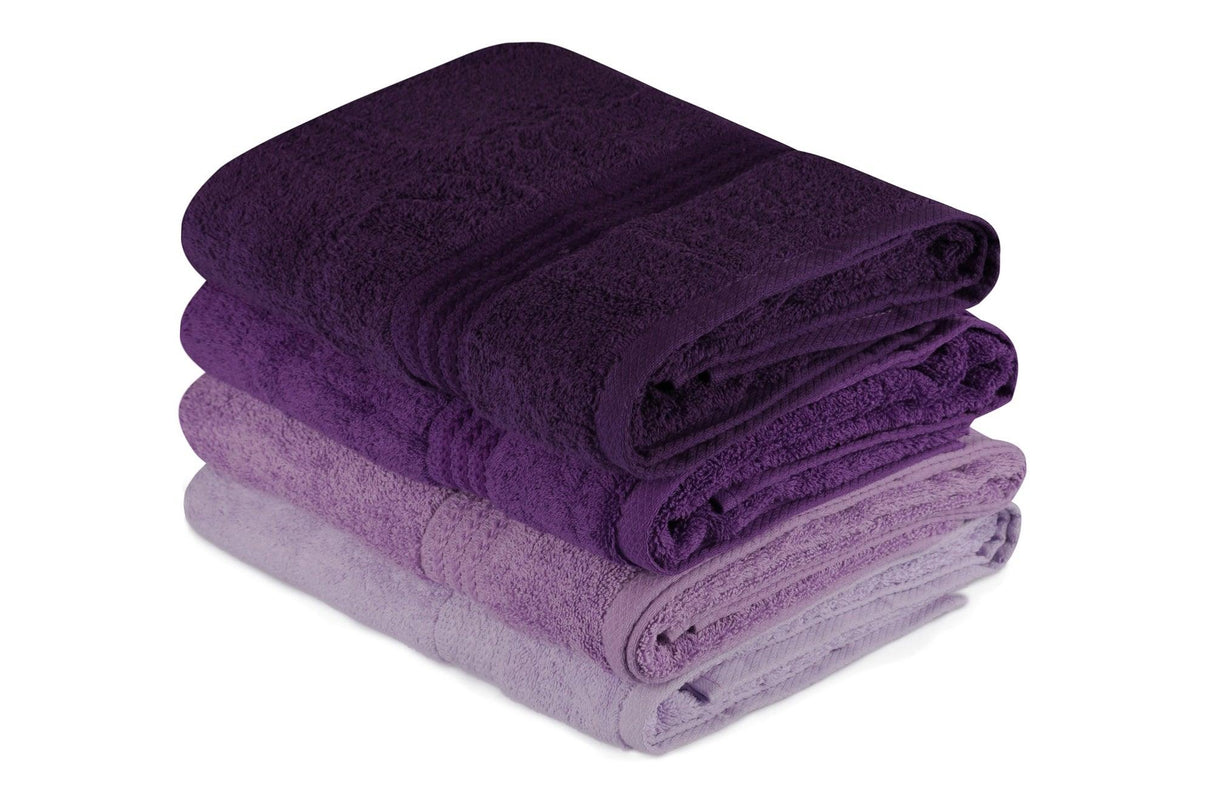 Prosop de baie Rainbow, Diverse culori, Diverse configurații, Diverse dimensiuni - Lila deschis - Lila - Mov - Mov închis - 70x140 cm - 4 bucăți | SKU: 317HBY1415 | Prosop de baie Rainbow, varianta Lila deschis - Lila - Mov - Mov închis - 70x140 cm - 4 bucăți, produs pentru amenajarea locuinței, disponibil online în România la CasaMob